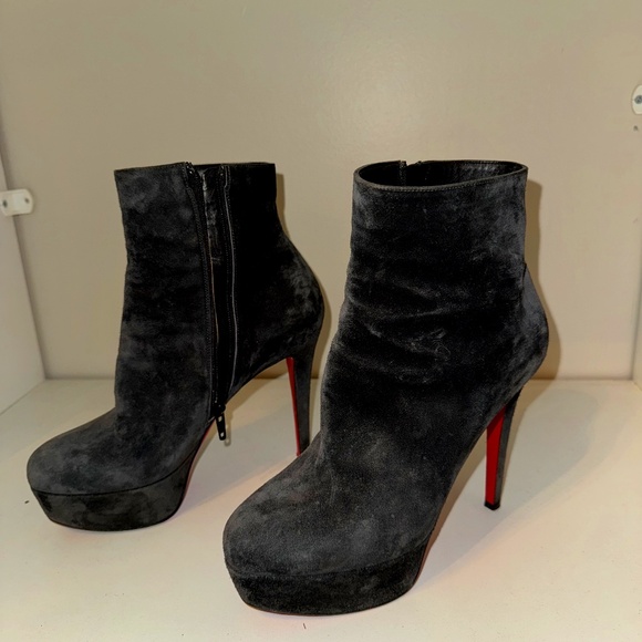 Christian Louboutin  Daff Bootie Dark Gray Platform - Picture 1 of 7